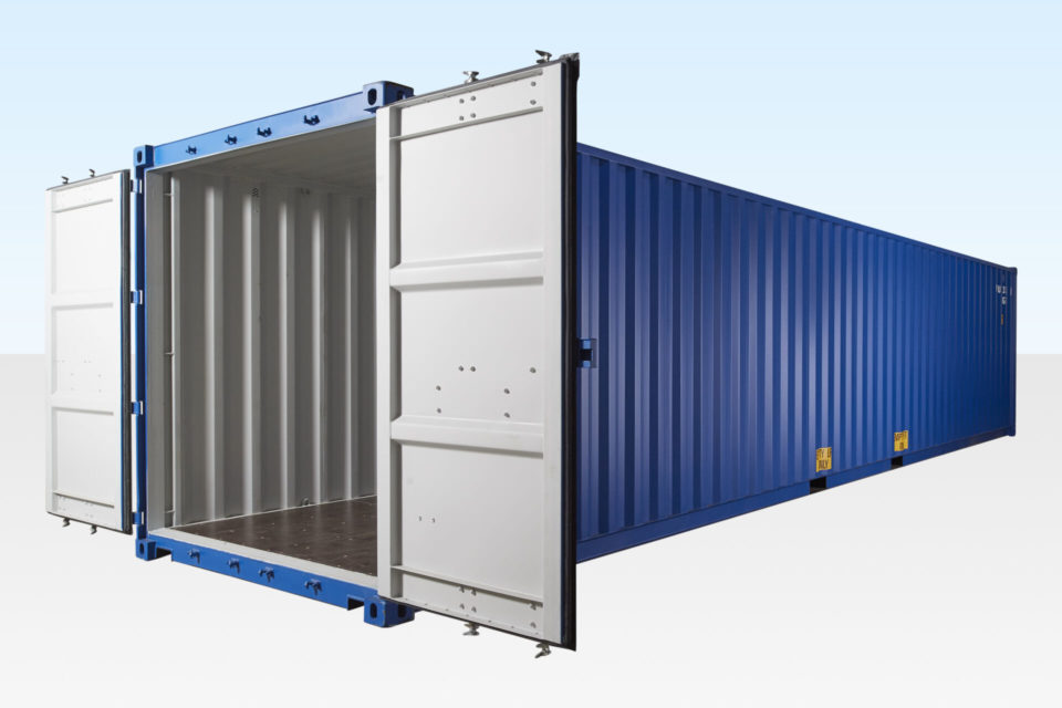40ft Shipping Container Blue (RAL 5013) - Image 3
