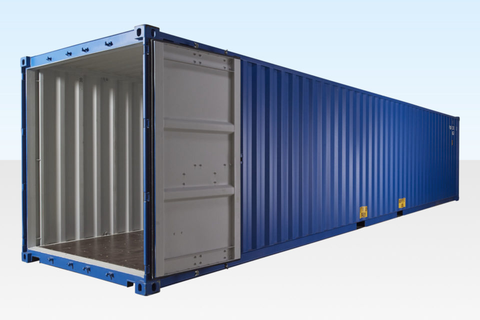 40ft Shipping Container Blue (RAL 5013) - Image 2