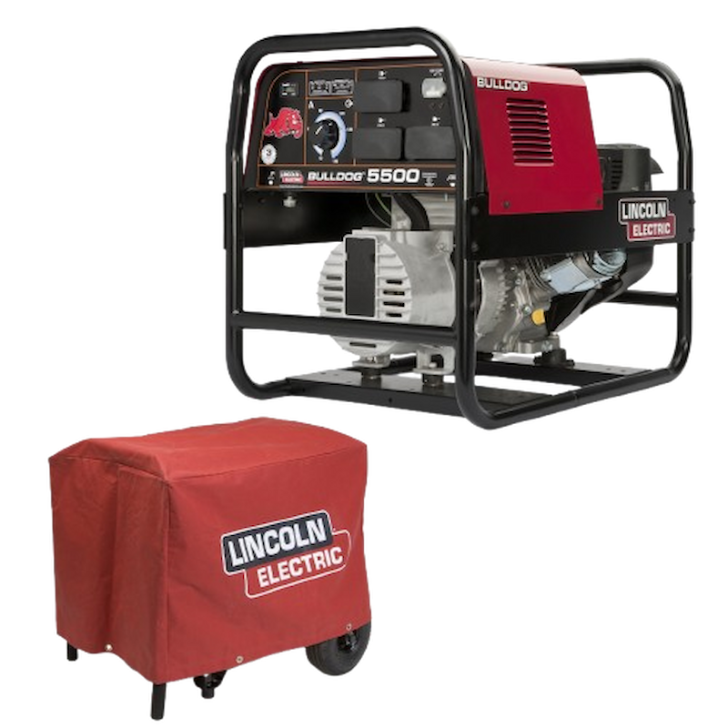 LINCOLN BULLDOG 5500 WELDER GENERATOR W/ COVER (K2708-2 & K2804-1)