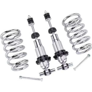 Mustang II Bolt-on Adjustable Coil-Over Kit w/Fixed Valve, Chrome