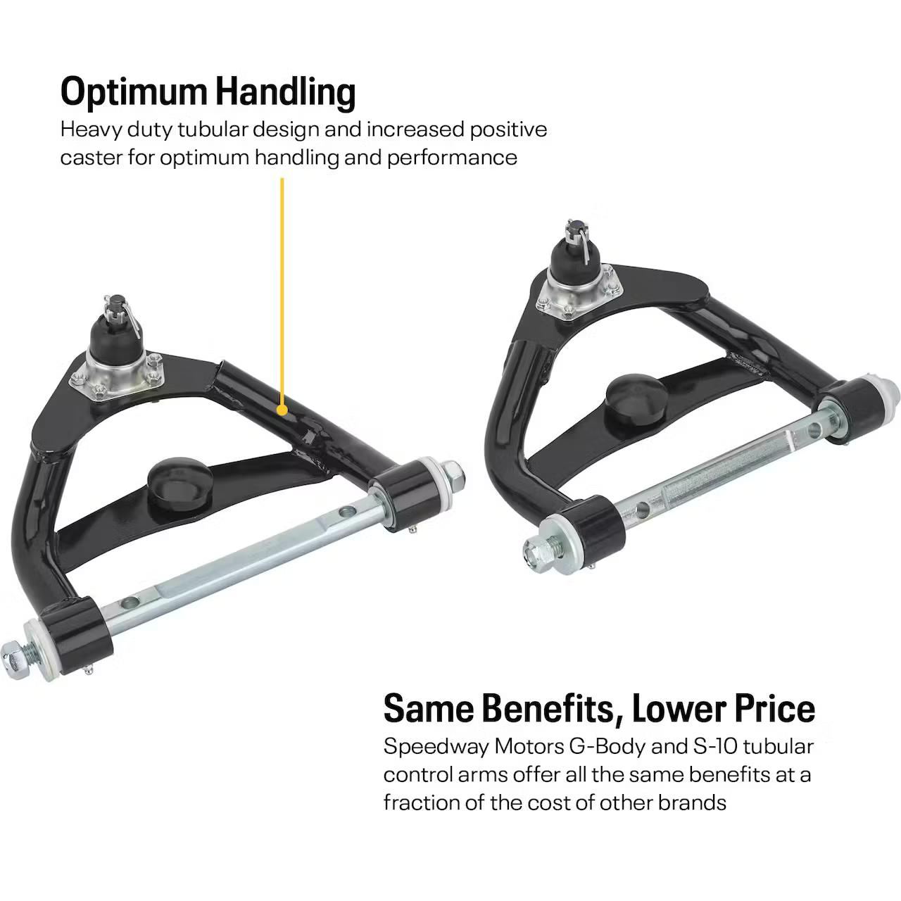 1982-04 S10 & G-Body Tubular Upper Control Arms Kit, Powdercoated - Image 4