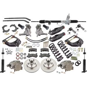 Mustang II IFS, Stock Control Arms, Springs, and Shocks, Dropped Spindles