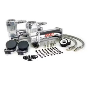Viair 44432 Dual Air Suspension Compressor Kit, 444C, Chrome