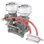 Two Chrome 9 Super 7 Carbs to 4-Bbl Intake Manifold Adapter Kit