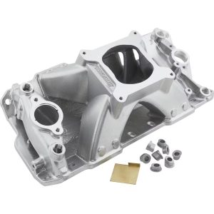 Speedway 1957-95 SBC Shootout High Rise Intake Manifold, Polished