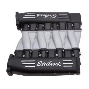Edelbrock 71413 Cross-Ram Intake Manifold, SBC LS3, Black