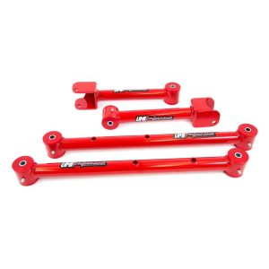 UMI 401518-R 64-67 A-Body Adj. Upper & Lower Control Arm Kit, Red
